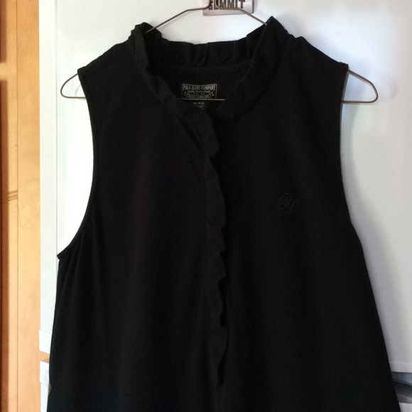Vintage Ralph Lauren Black Cotton Sleeveless Dress - Picture 4 of 8